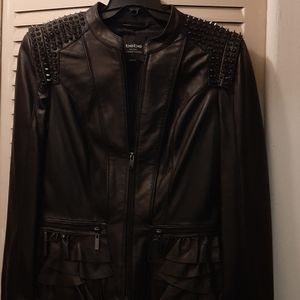 Bebe leather jacket size small brand new